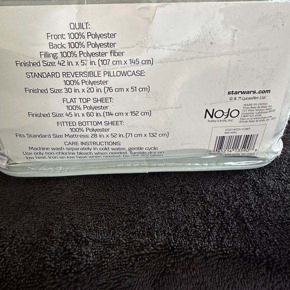 Star Wars Mandalorian 4-Piece Toddler Bedding Set - Blue and White - Picture 4 of 4